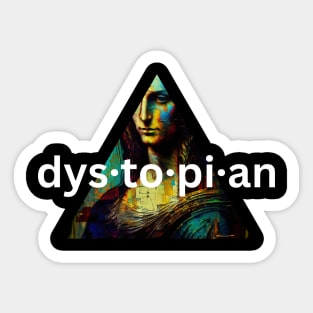 Dystopian Painting Art Famous Painting Distort Pop Art Sticker